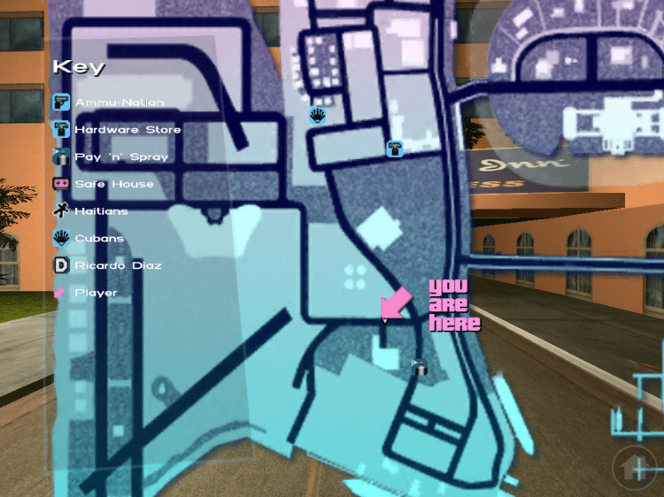 Location of the rocket launcher GTA Vice City