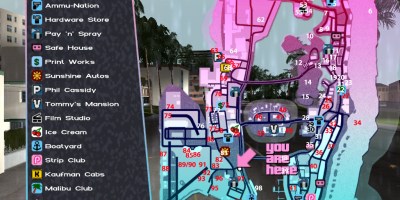 Hidden packages map GTA Vice City