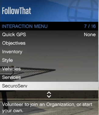 Securoserv menu missing GTA Online