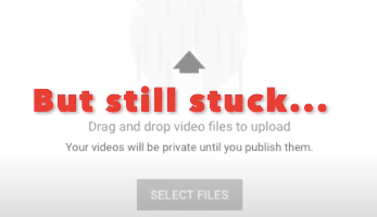 YouTube stuck on uploading 1%