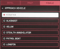 Approach vehicle options Cayo Perico Heist