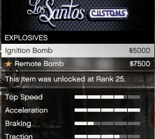 Ignition Bomb Los Santos Customs GTA Online